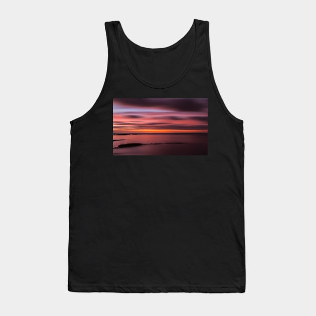 Calm Sunset Sky and Ocean View Tank Top by Design A Studios